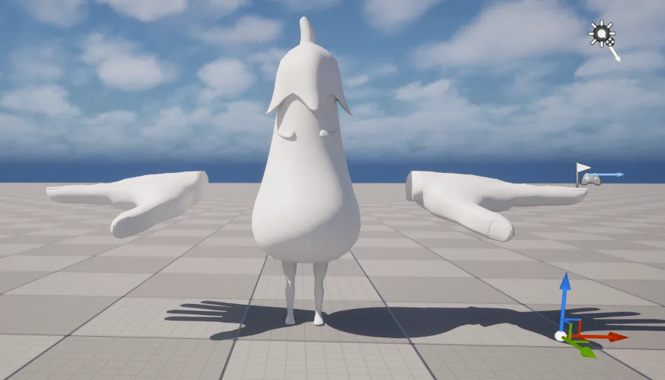 UE5 に入れた鬼キャラクター（ナス）