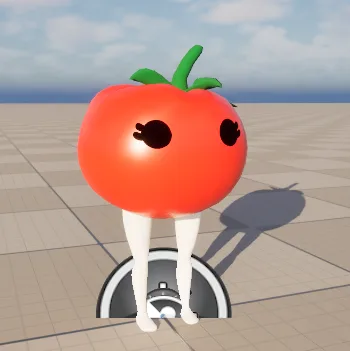 UE5 に入れたトマトキャラクター